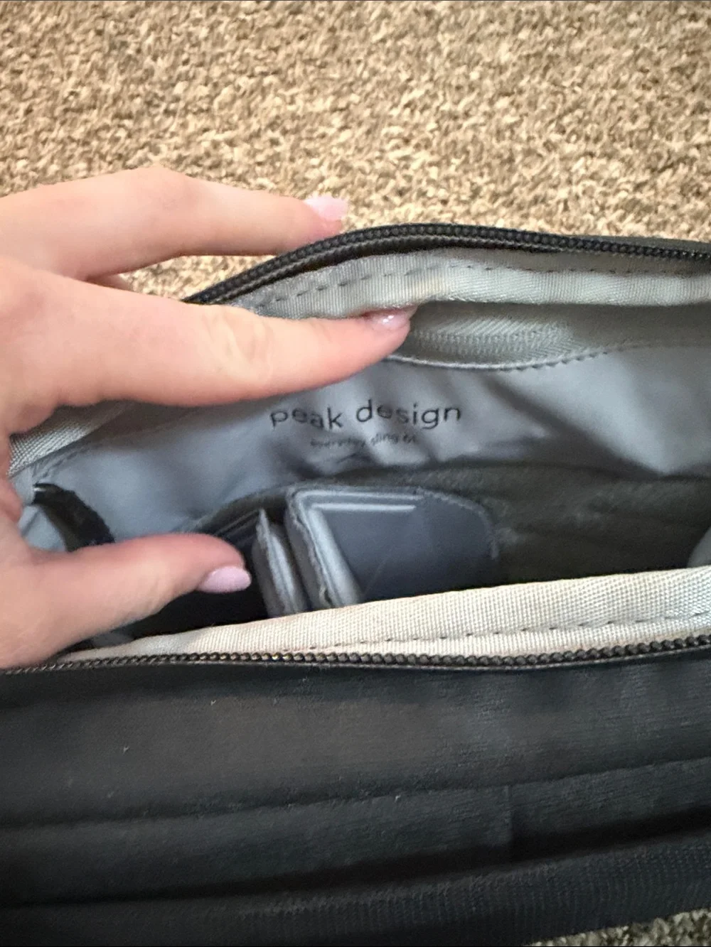 Men's Black Crossbody Sling Camera Bag